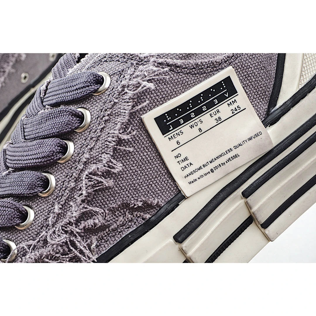 x VESSEL GOP Low canvas vulcanized sneakers
