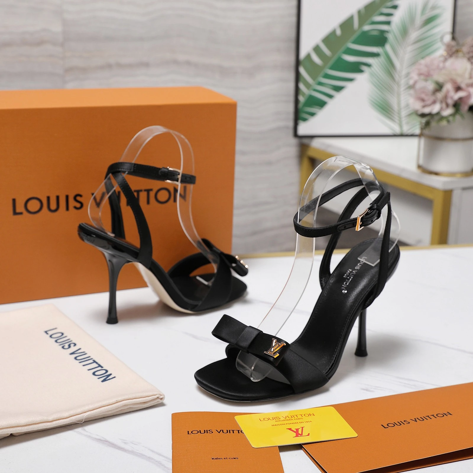 LV Bow Stiletto Sandals