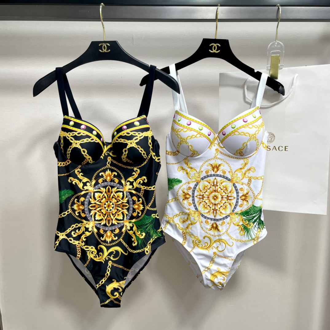 Versace One Piece Elastic Swimsuit