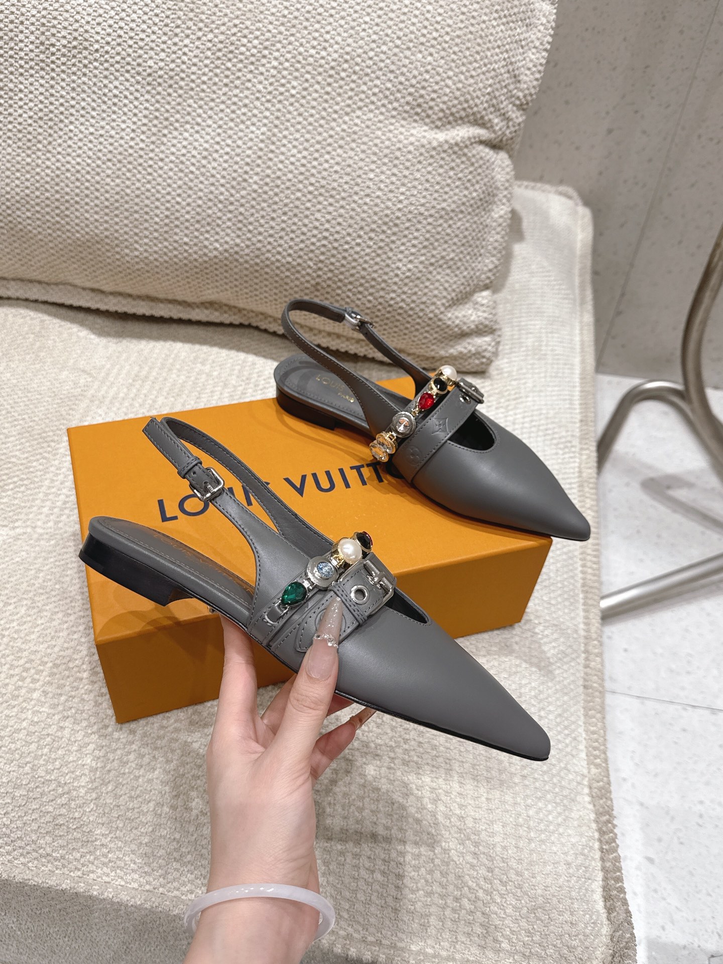 LV Vibe open-back Flat heels
