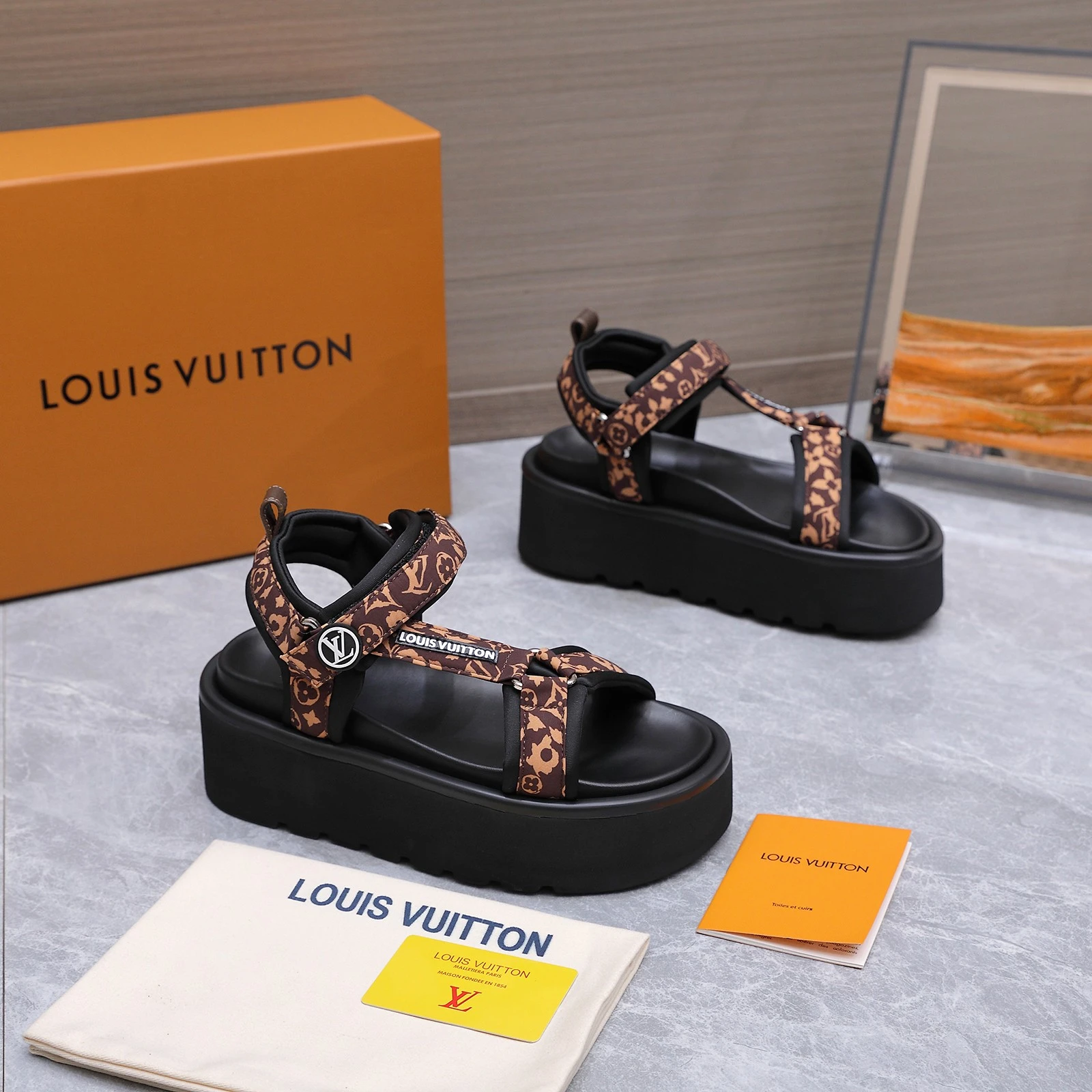 2026 Louis Vuitton × BIRKENSTOCK Collaboration Boston Beach Sandals