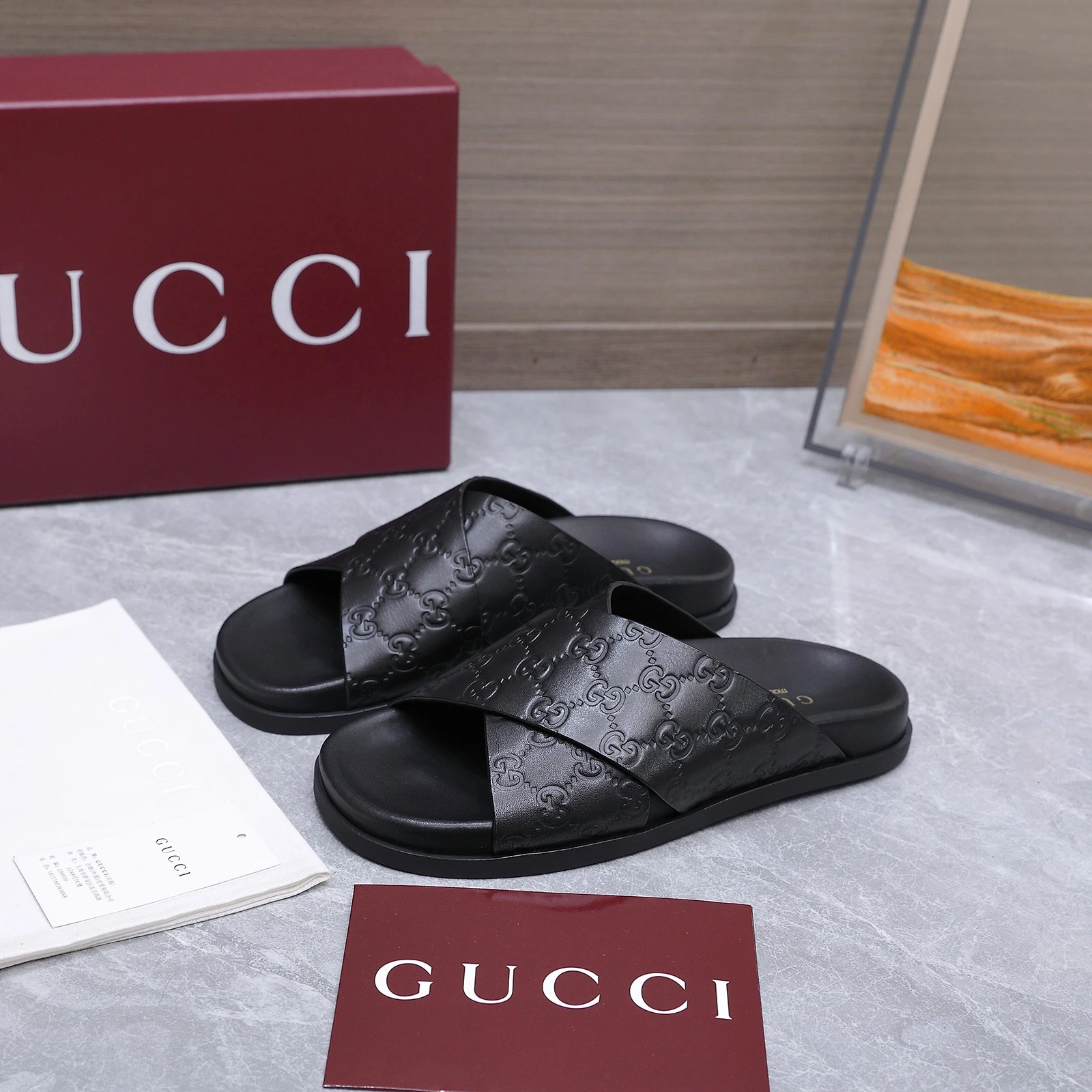 Gucci Double G embossed beach sandals