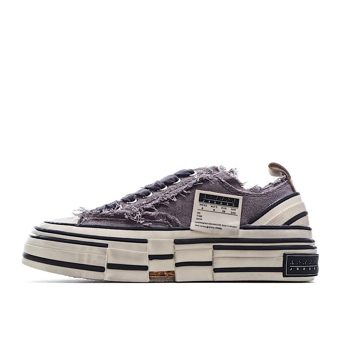 x VESSEL GOP Low canvas vulcanized sneakers