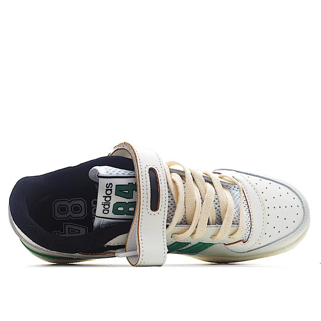 Adidas Forum 84 Low Low Top Beige, Black and Green Sneakers