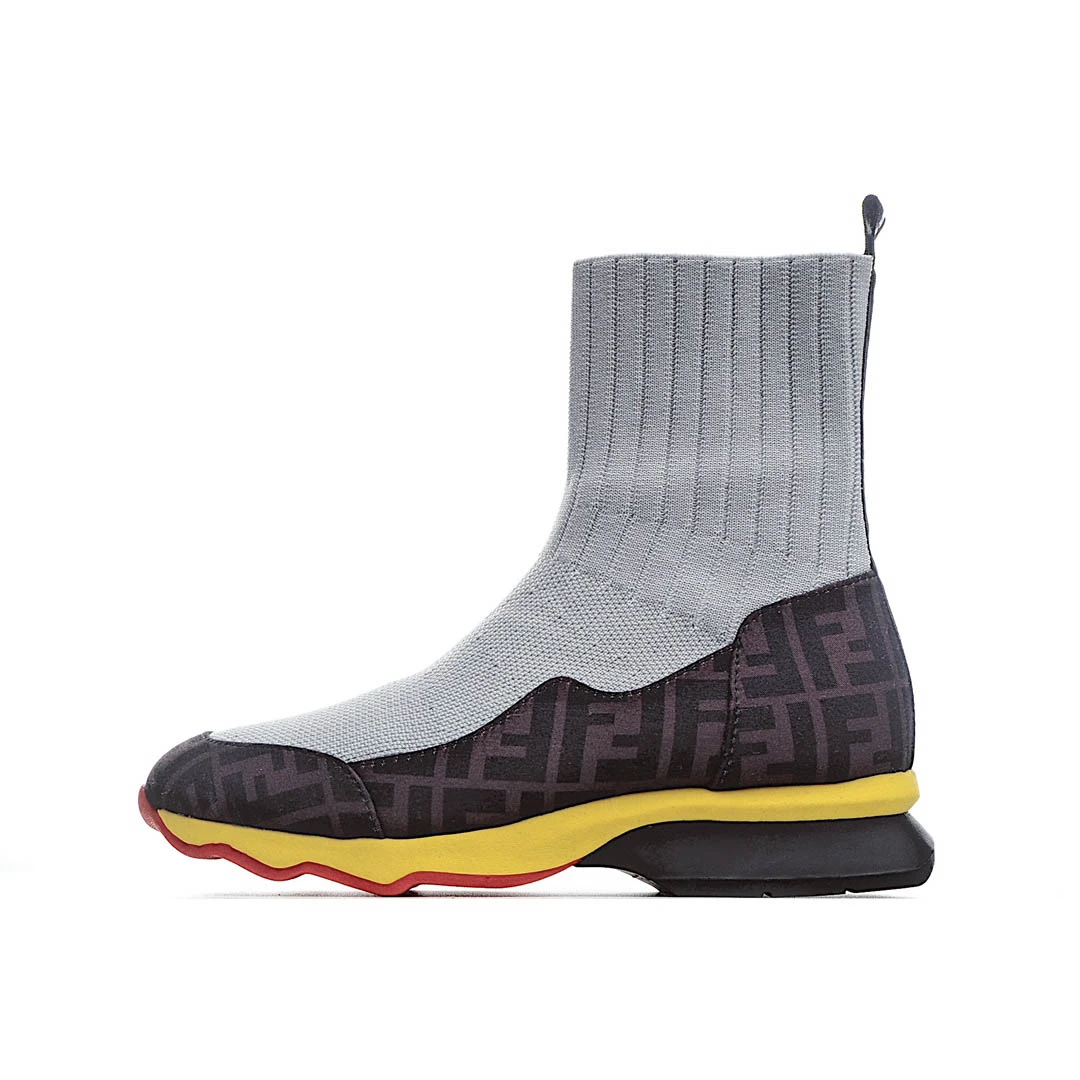 Fendi Knitted Stretch Martin Boots