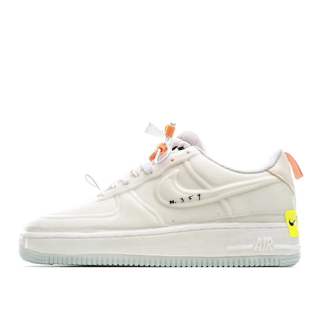 Nike Air Force 1 Experimental-Type N. 354 Sail Atomic Orange Low-Top Sneakers