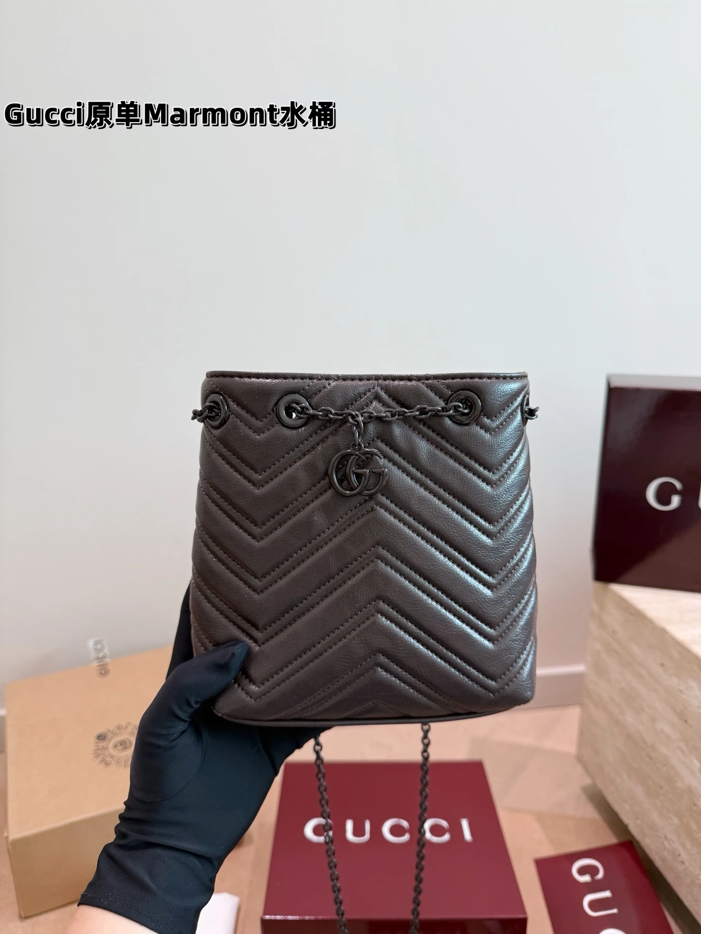 Gucci Soft Marmont Bucket Bag
