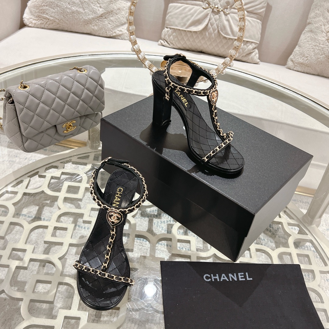 Chanel 25S Chain High Heels Sandals