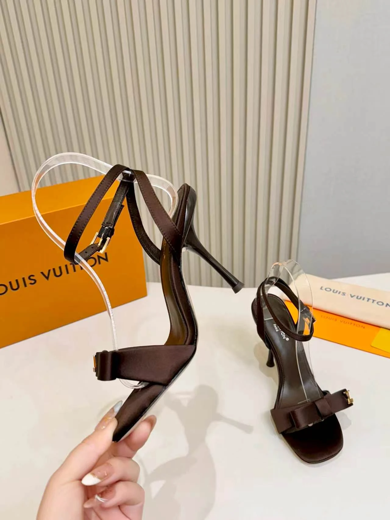 LV Bow Stiletto Sandals