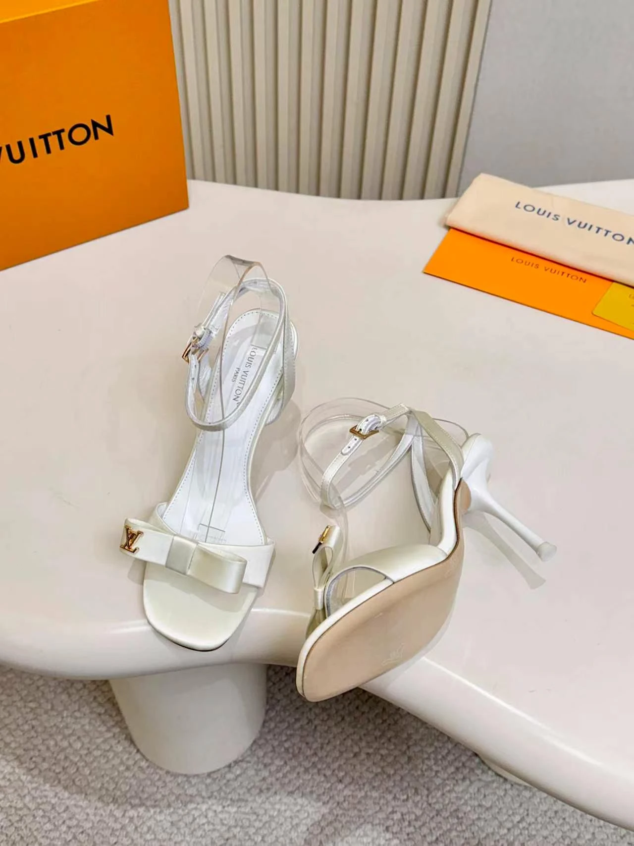 LV Bow Stiletto Sandals