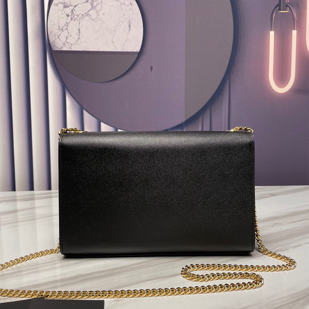 KATE MEDIUM CHAIN BAG IN GRAIN DE POUDRE EMBOSSED LEATHER