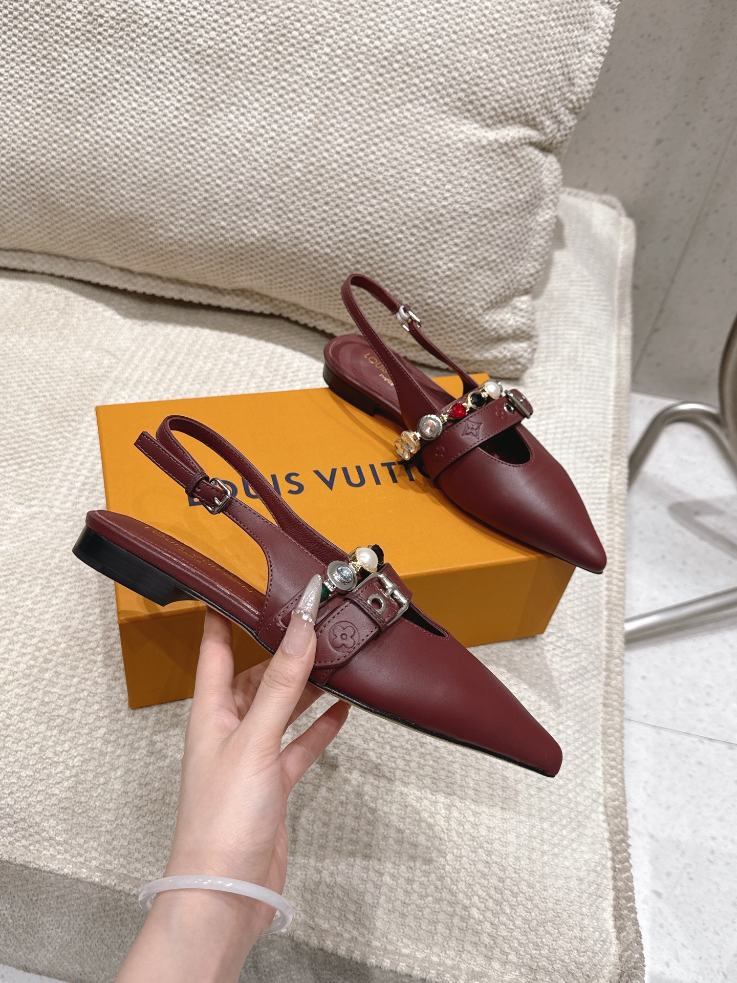 LV Vibe open-back Flat heels