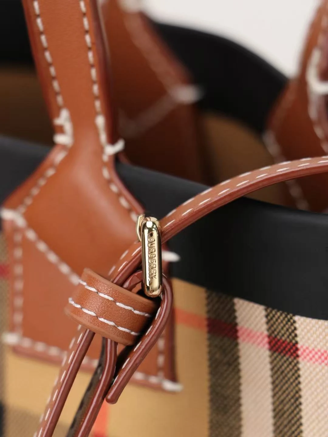 Burberry Cabbage Check Bucket Bag