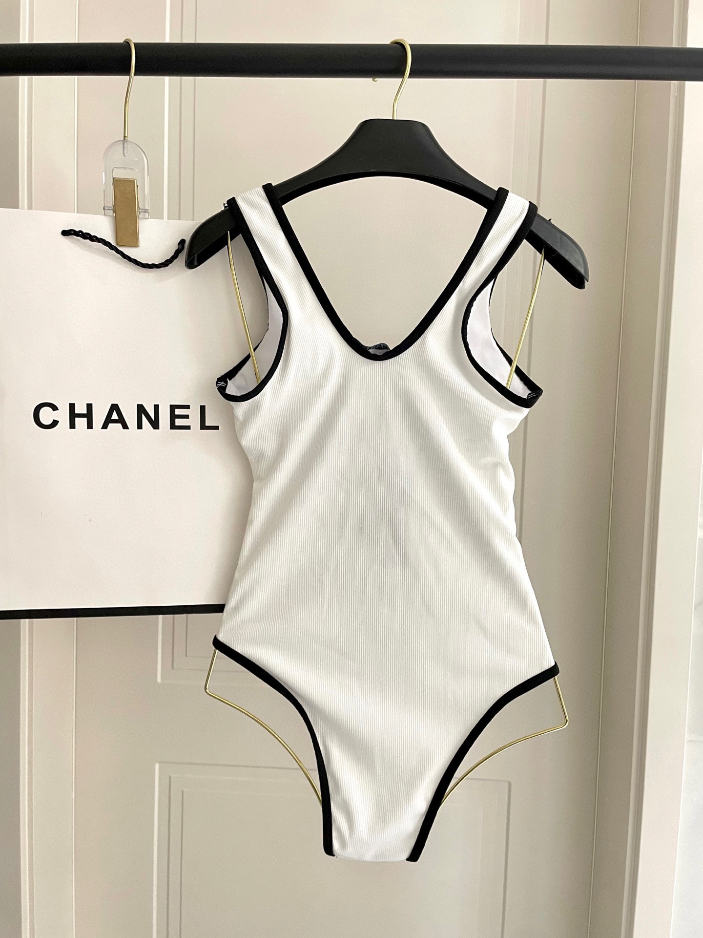 Chanel One-piece Swimsuit With Chest Padded