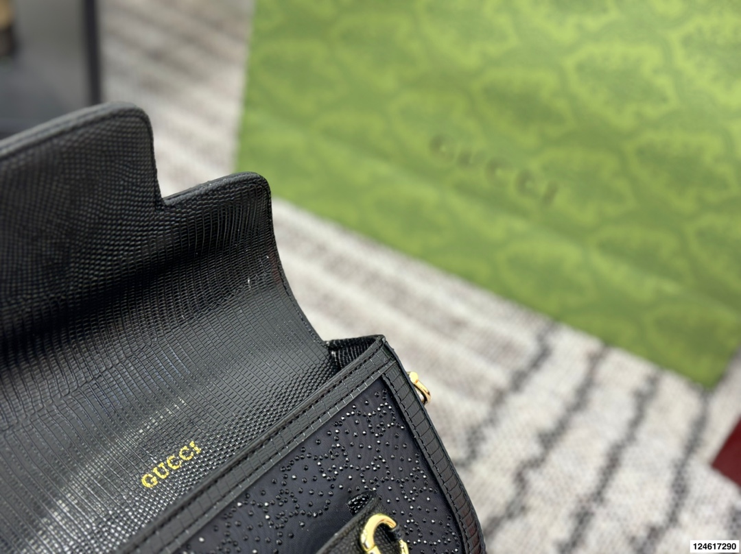 Gucci 1955 Rhinestone Saddle Bag