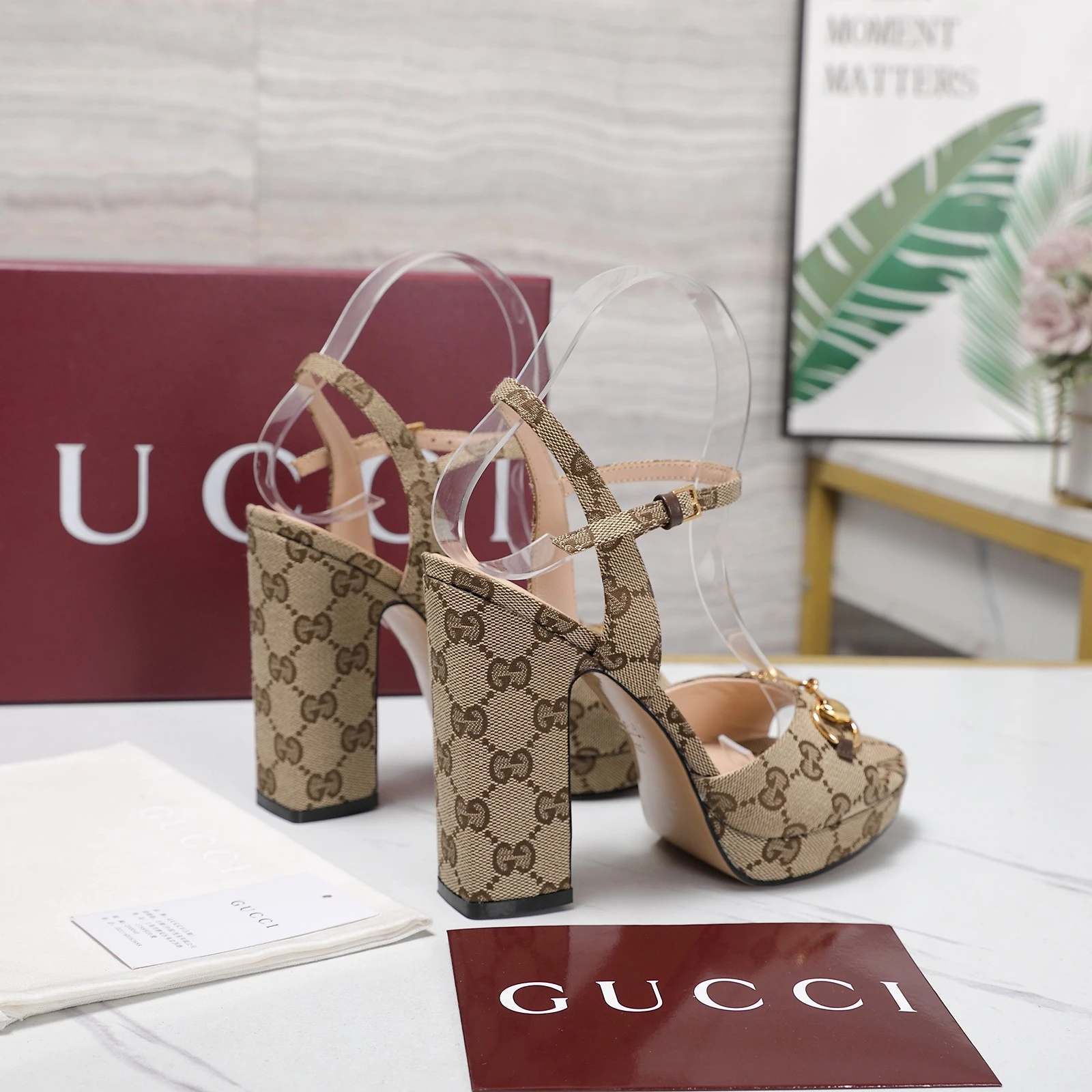 GUCCI Spring 2026 New Platform High-Heeled Gladiator Sandals