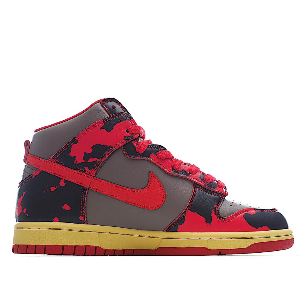 Nike Dunk High &ldquo;Red Camo&rdquo;  灰  黑