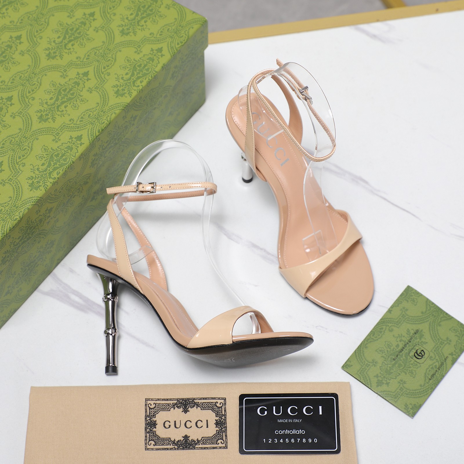 Gucci Open-backed high-heeled sandals