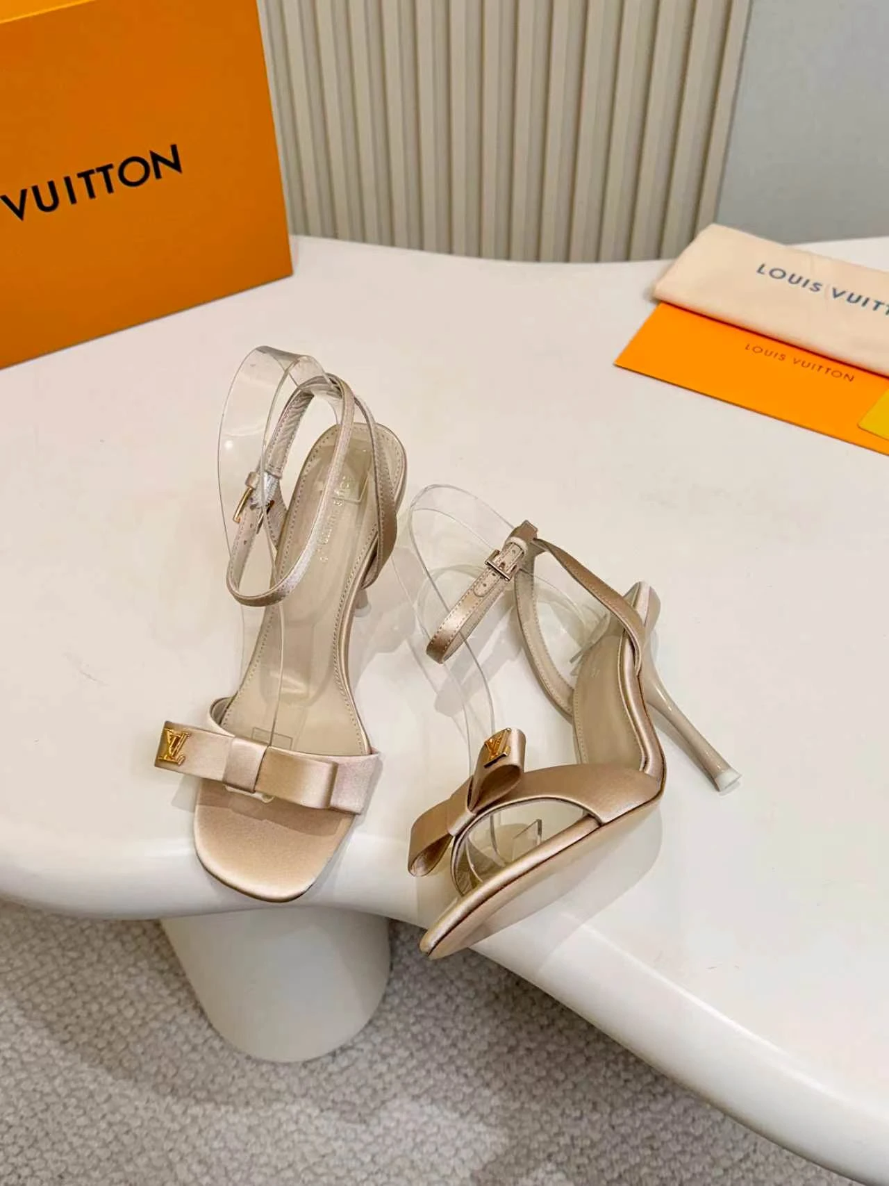 LV Bow Stiletto Sandals