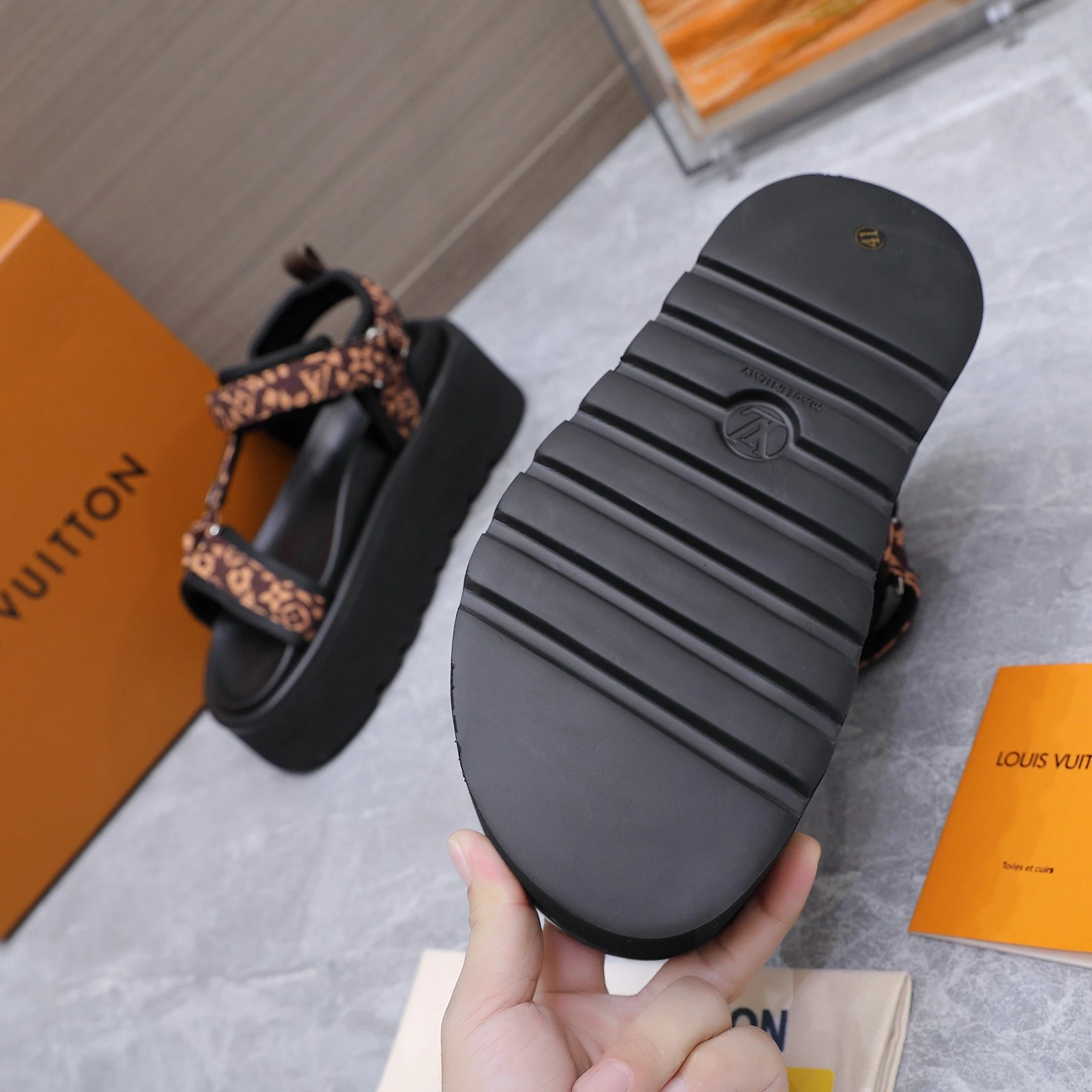 2026 Louis Vuitton × BIRKENSTOCK Collaboration Boston Beach Sandals