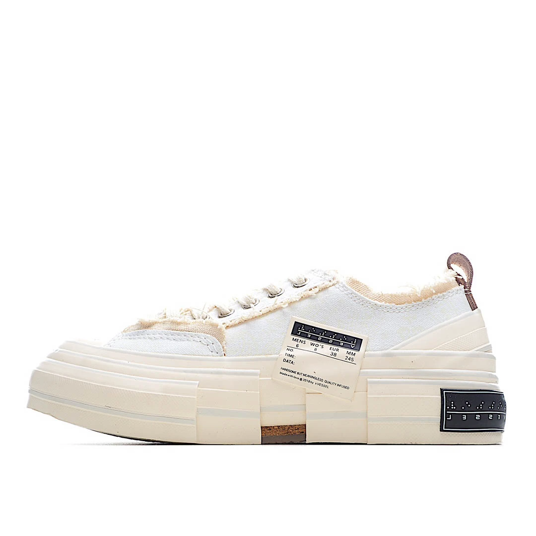 x VESSEL GOP Low canvas vulcanized sneakers