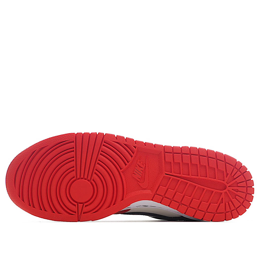 NBA x Nike Dunk Low EMB &ldquo;Chicago&rdquo; Black, White and Red