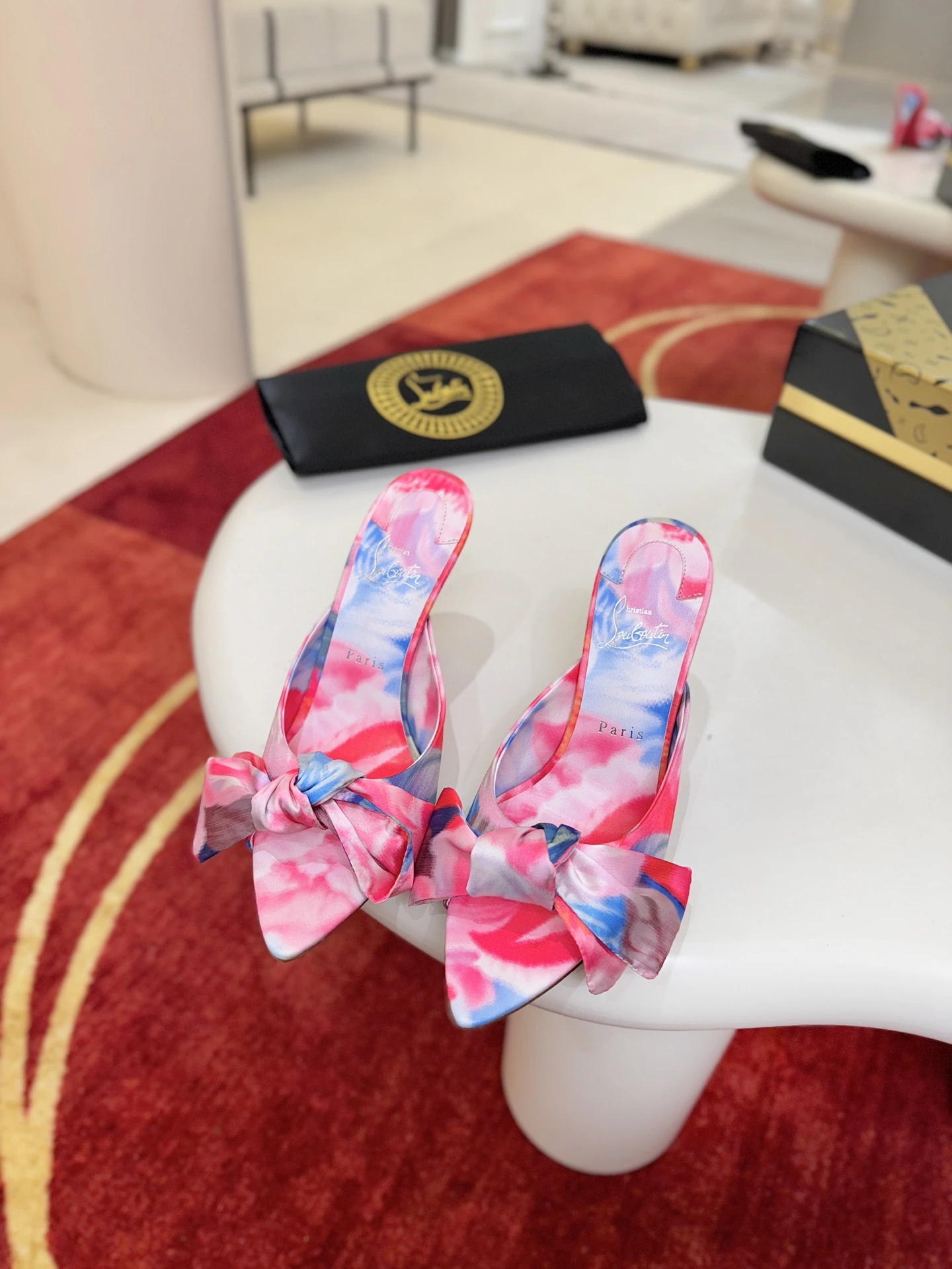 Christian Louboutin Bow-detail slippers