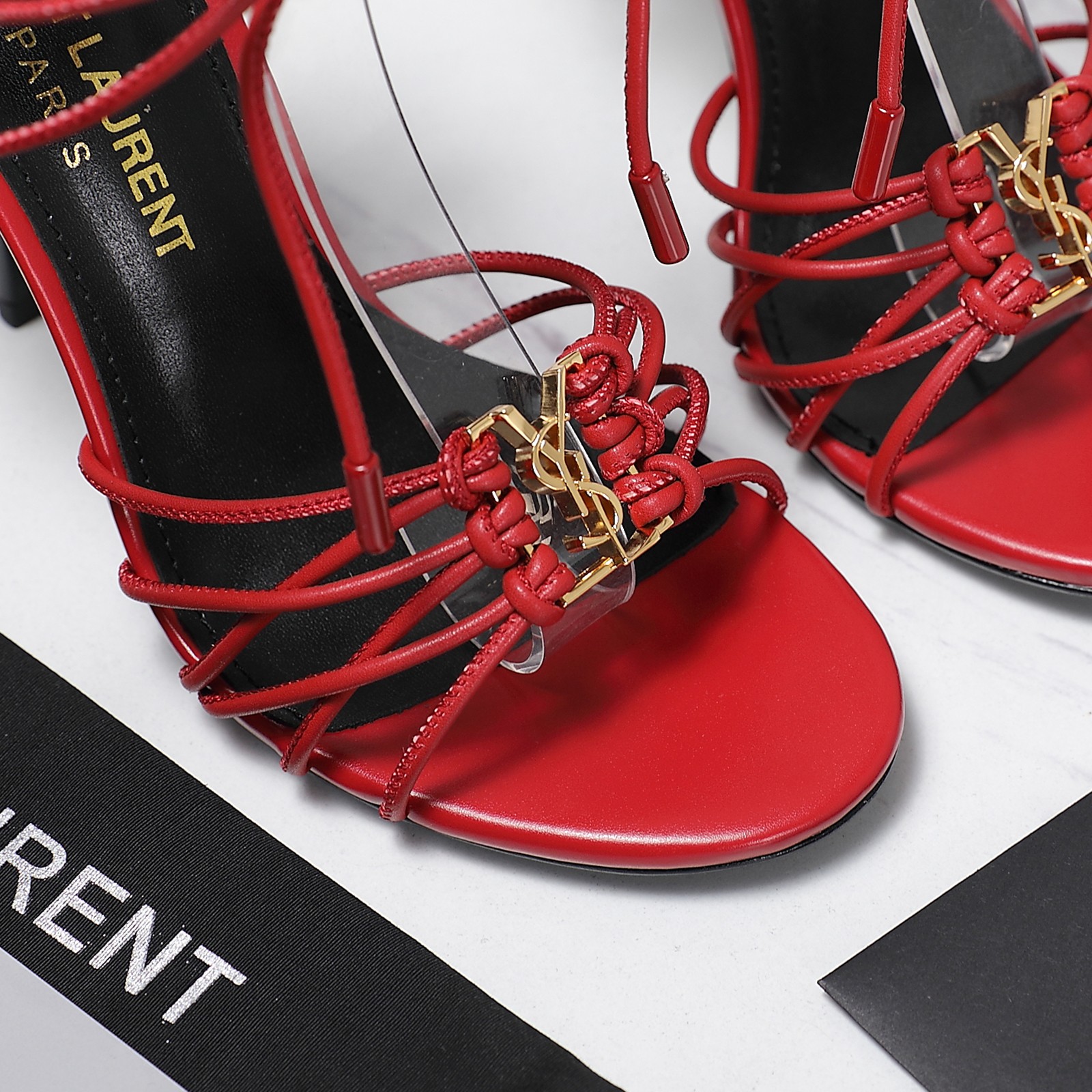 YSL high-heeled strappy sandals