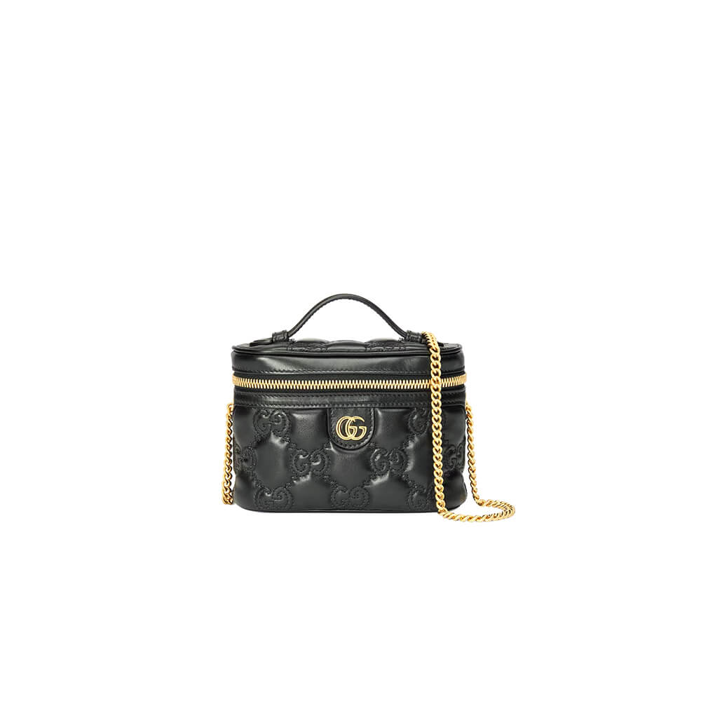 GG Matelass&eacute; top handle mini bag