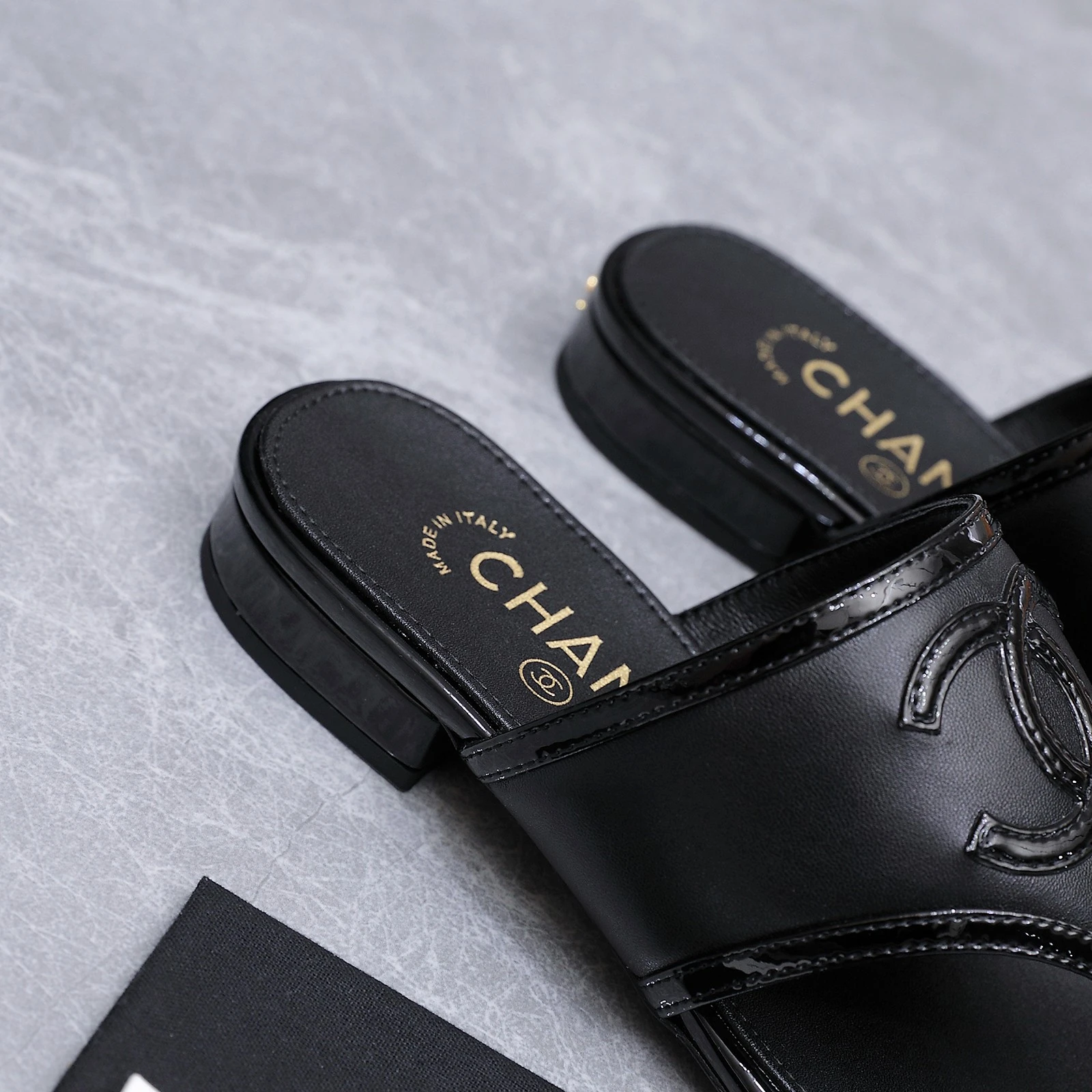 Chanel 26s Summer New Square-Toe Color-Block Double C Sandals Slippers