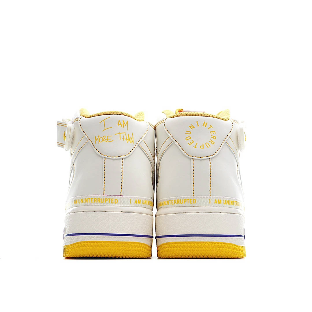 Uninterrupted Nike Air Force 1 Beige Mid-Top Sneakers