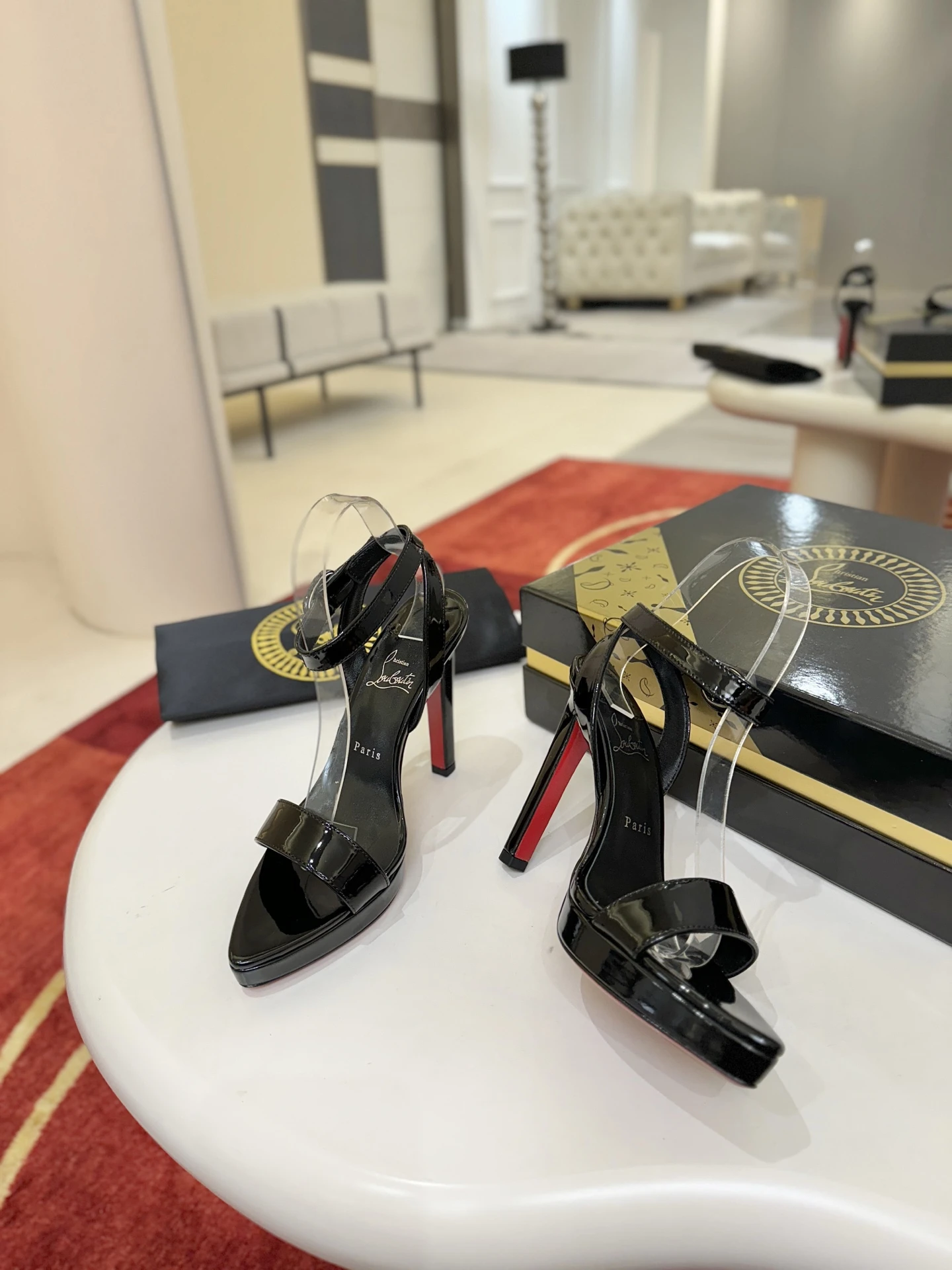Christian Louboutin Pointed-toe ankle-strap platform sandals