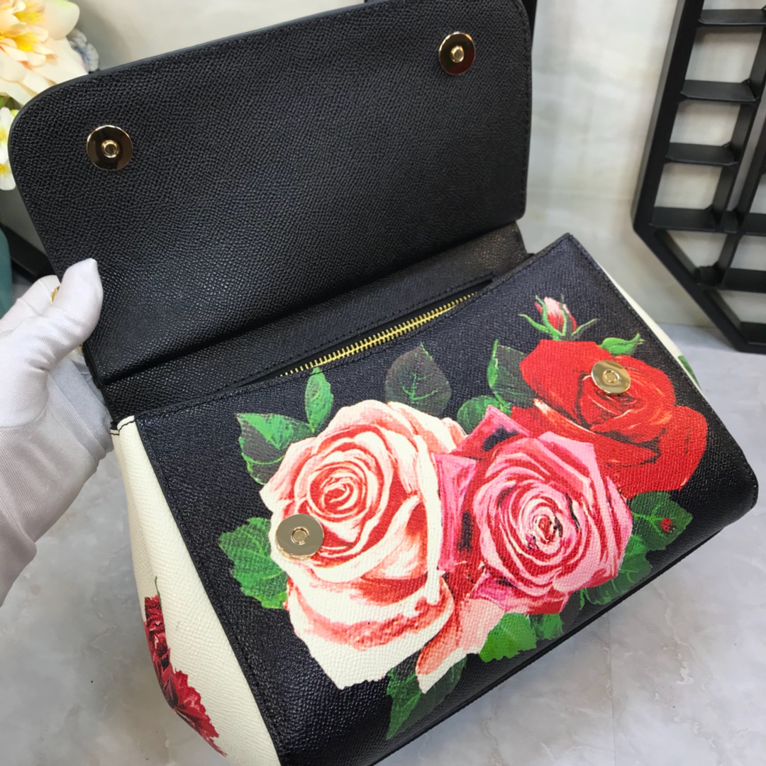 Dolce & Gabbana Sicily Rose Handle Bag