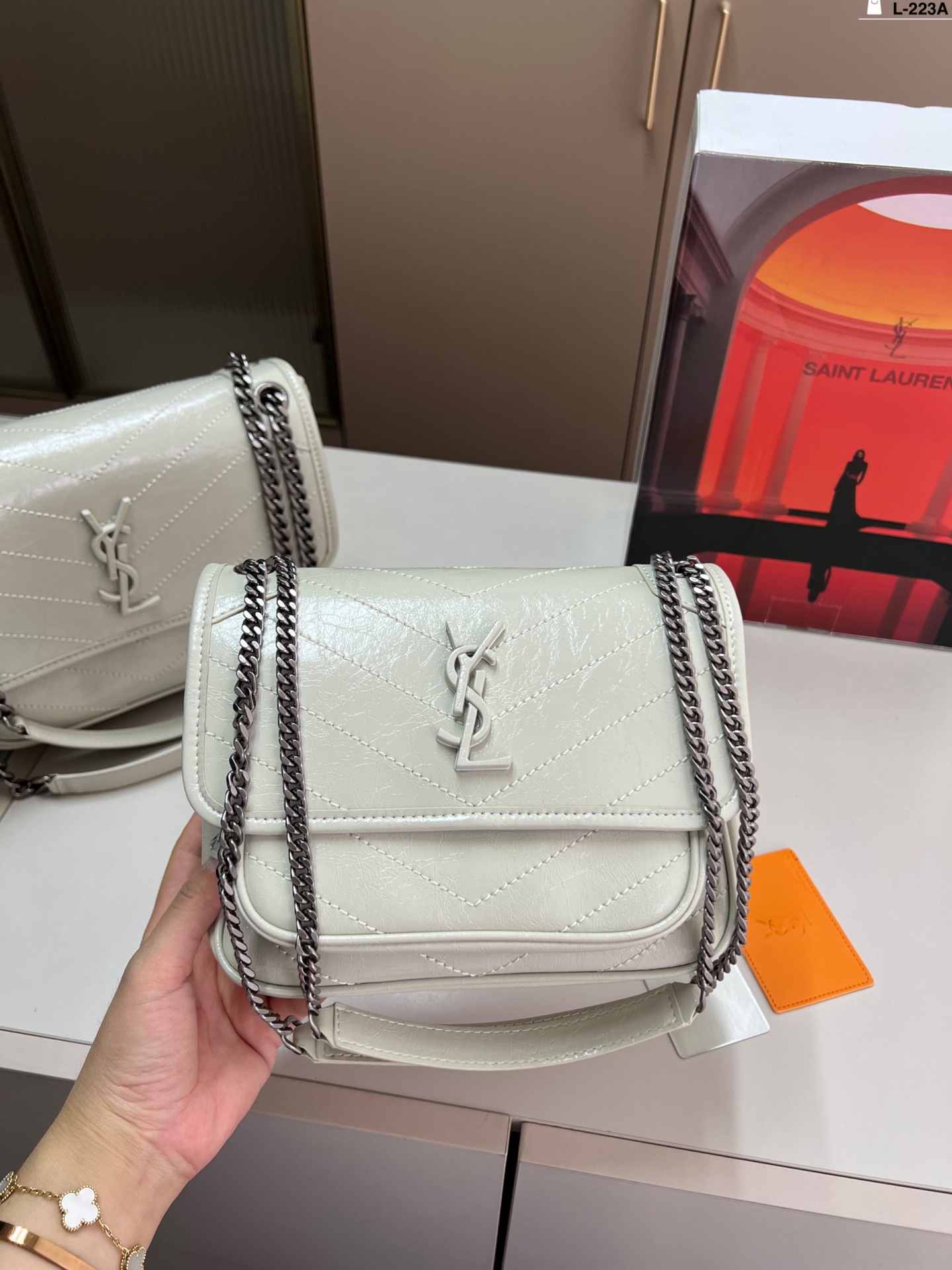 YSL Niki Shoulder Bag Paired With A Mirror
