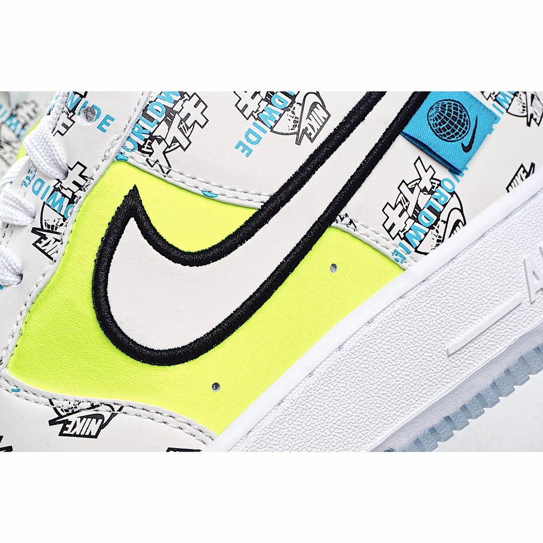 Nike Air Force 1 &ldquo;Worldwide&rdquo;Black/Flash Crimson-Green