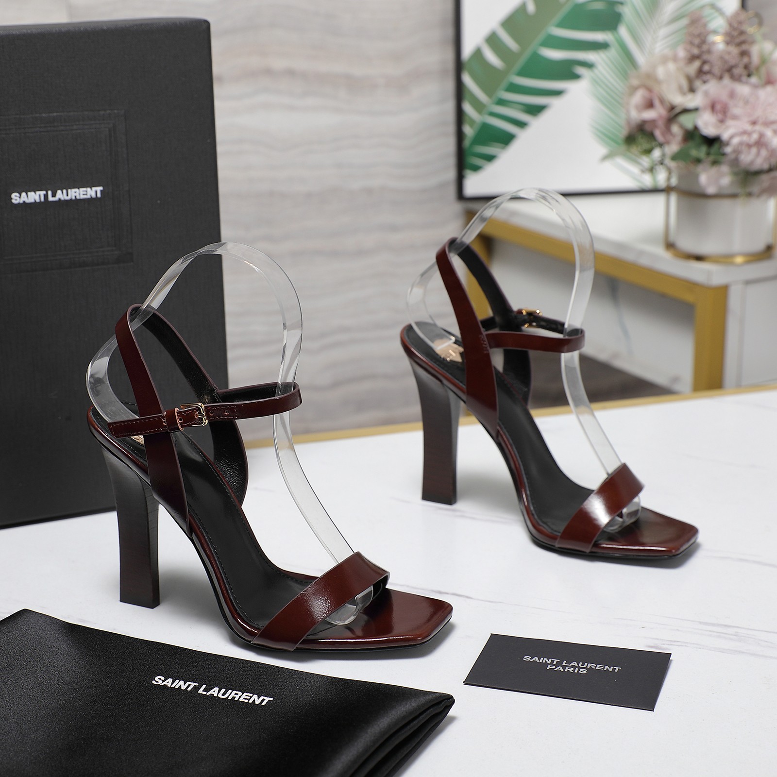 YSL Single-strap high-heeled sandals