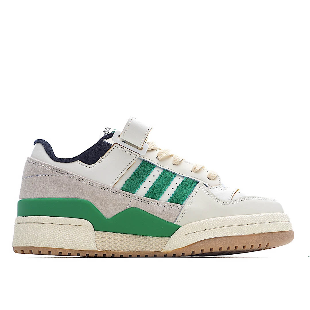 Adidas Forum 84 Low Low Top Beige, Black and Green Sneakers