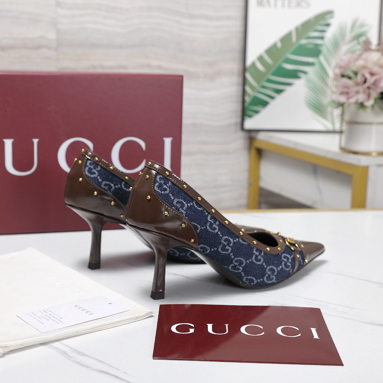 Gucci Horsebit and Stud High-Heeled Shoes