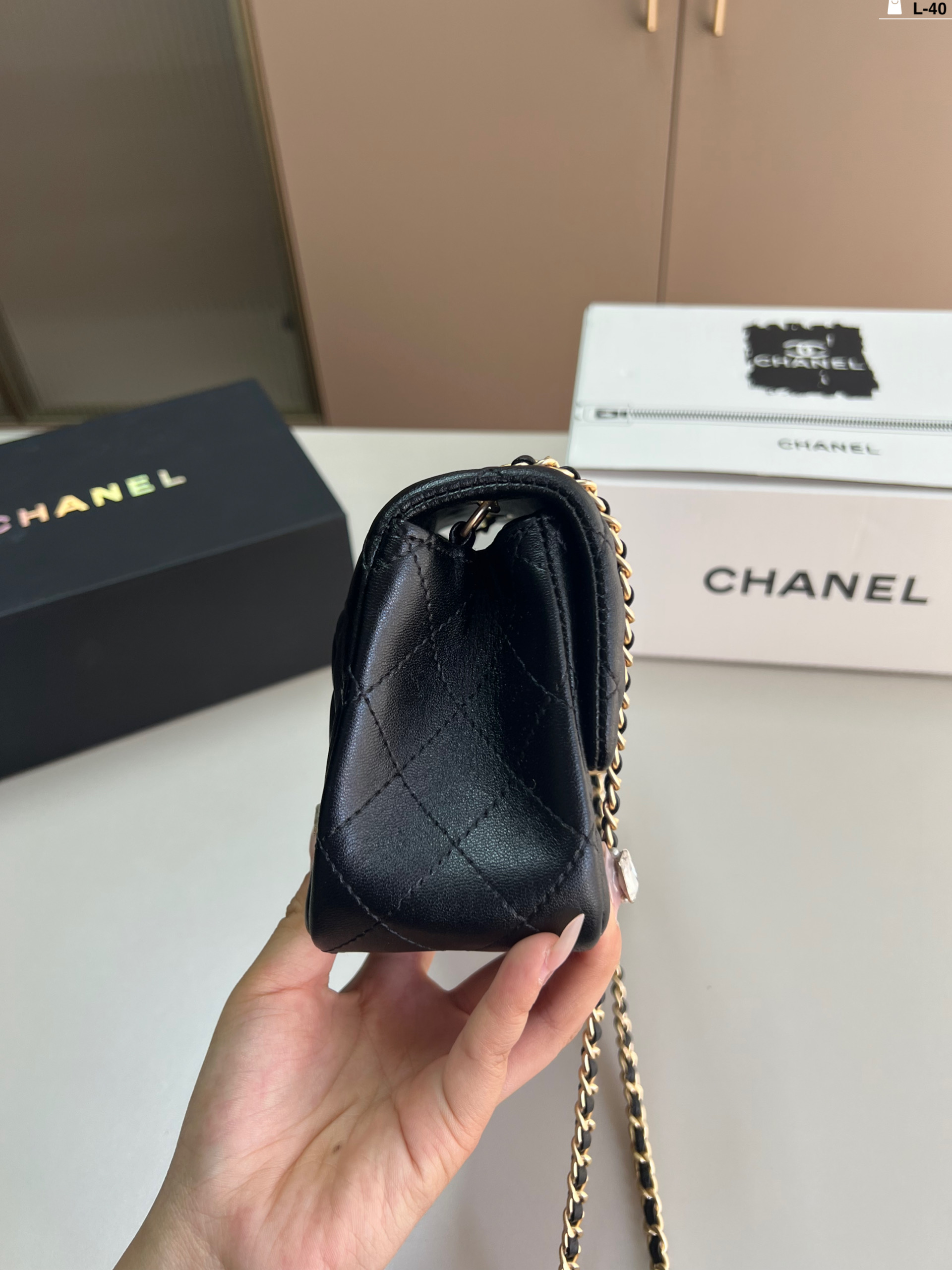 Chanel Classic Flap Bag with Gold Ball