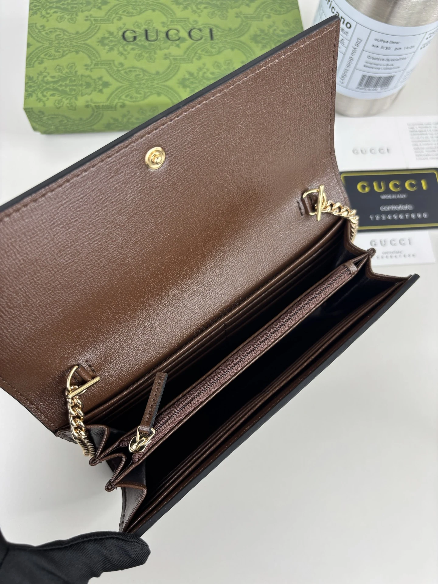 GG Supreme Wallet-style Crossbody Bag