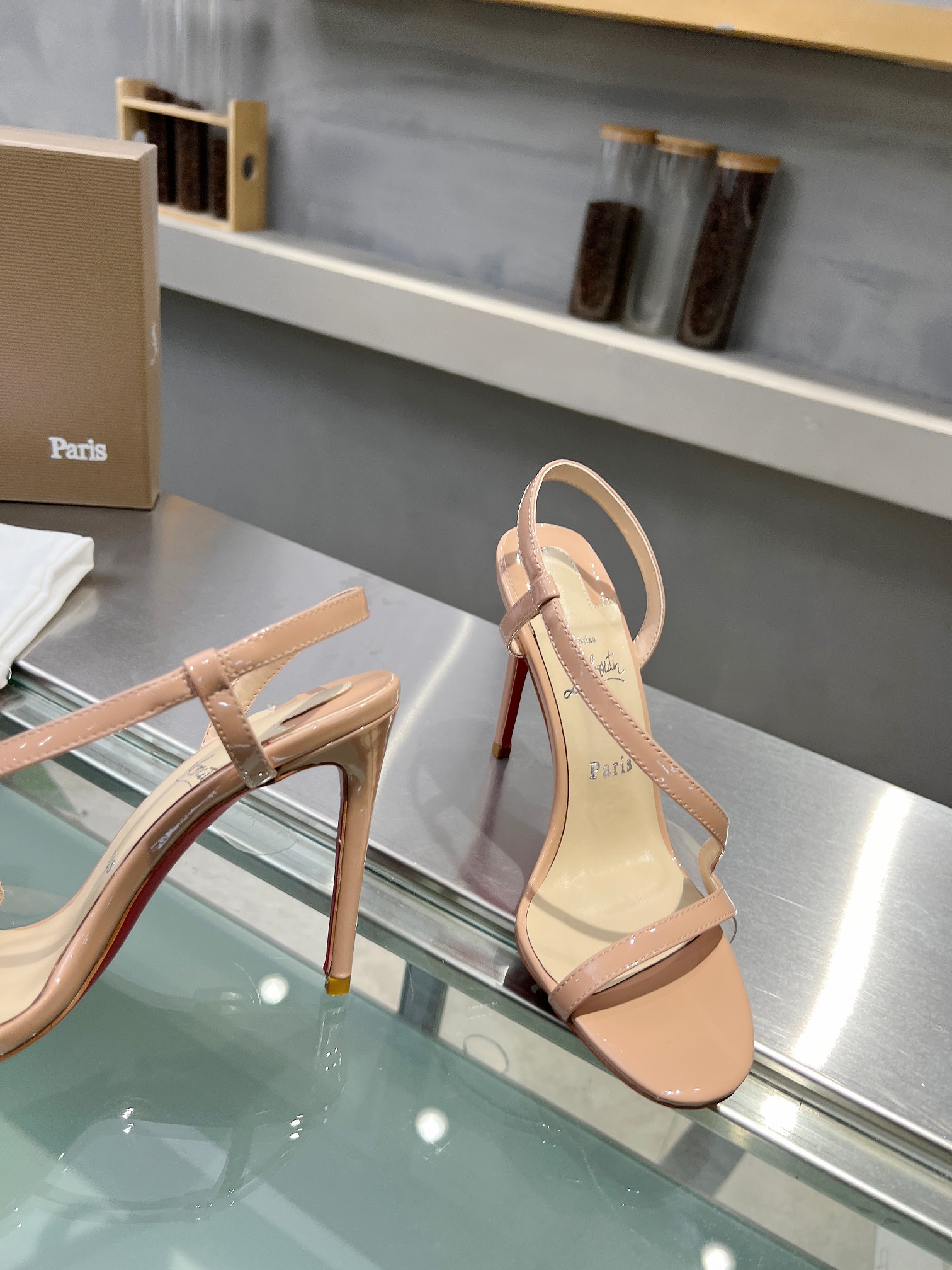 Christian Louboutin red-soled high-heeled sandals