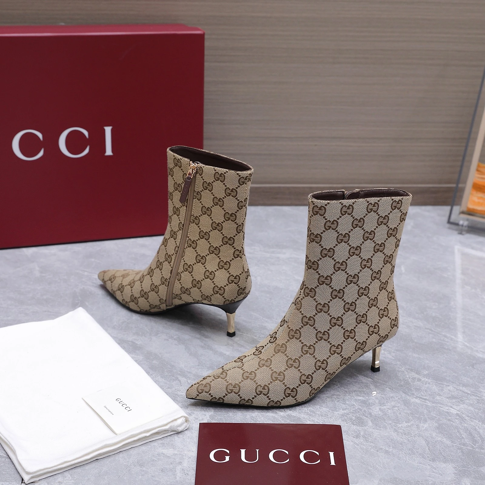 Gucci 2026 AW Horsebit Steel Plated Iron Heel Short Boots