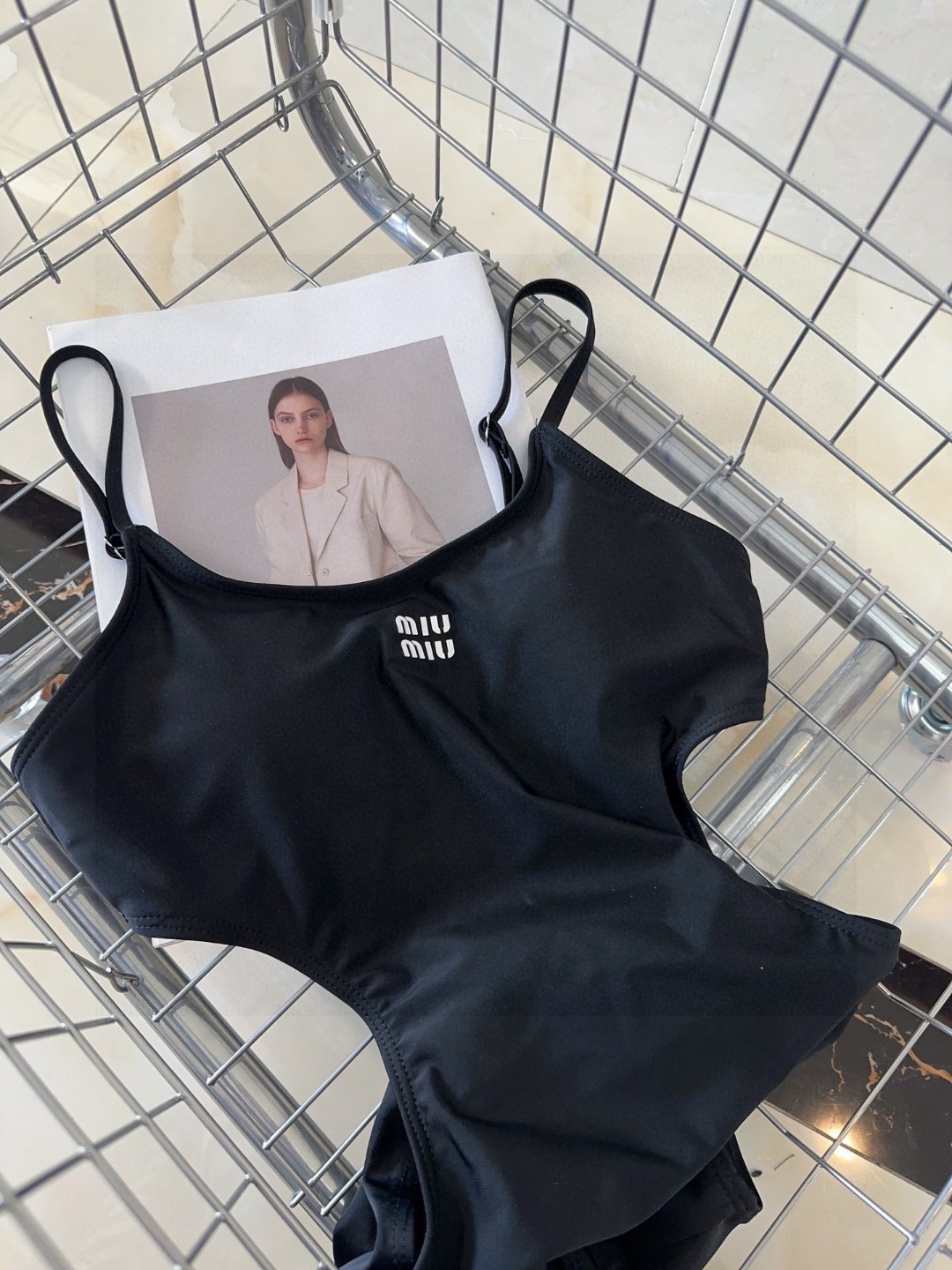 Miumiu One Piece Swimsuit Retro Swimwear