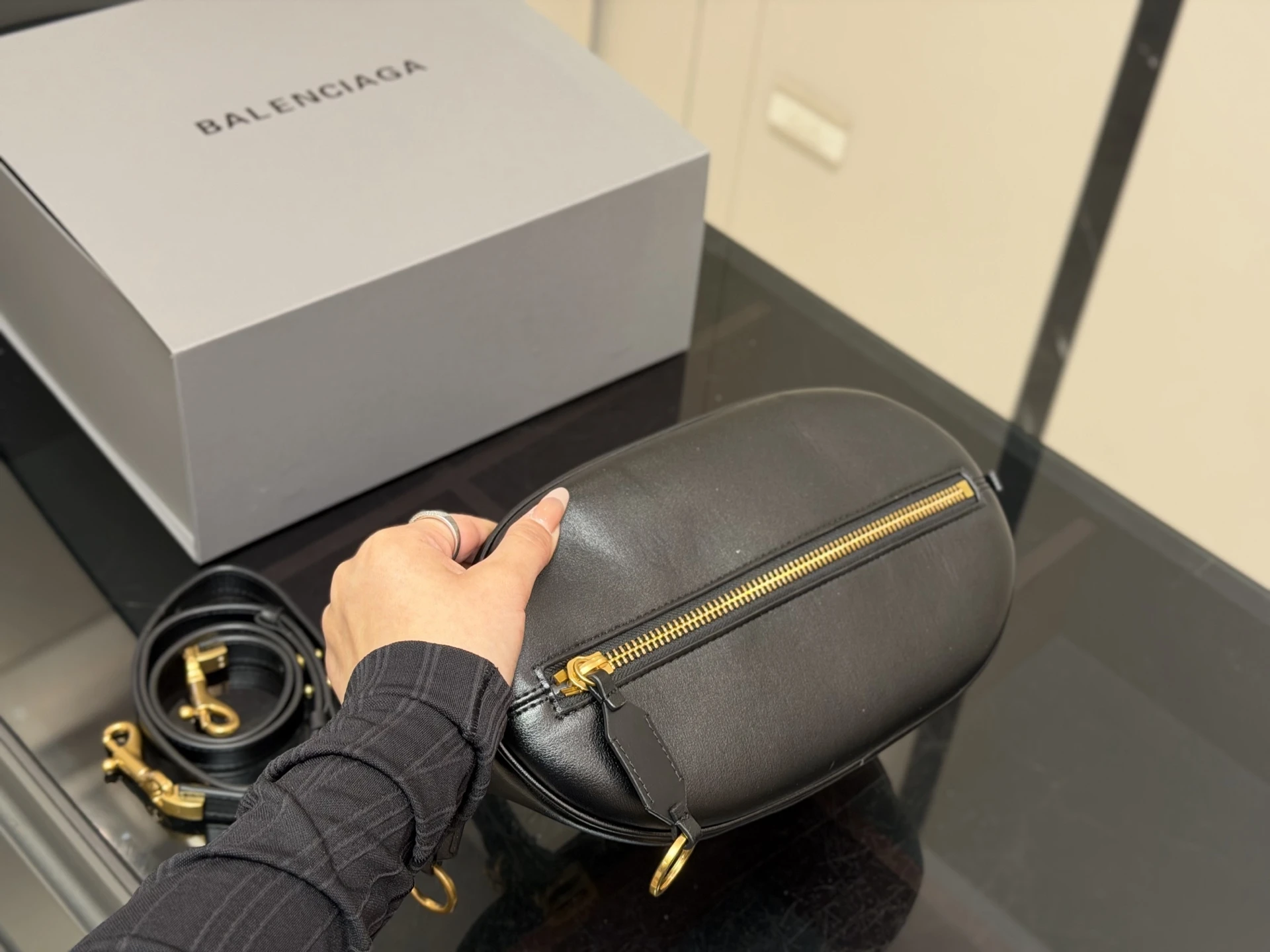 Balenciaga New Bowling Shell Bag