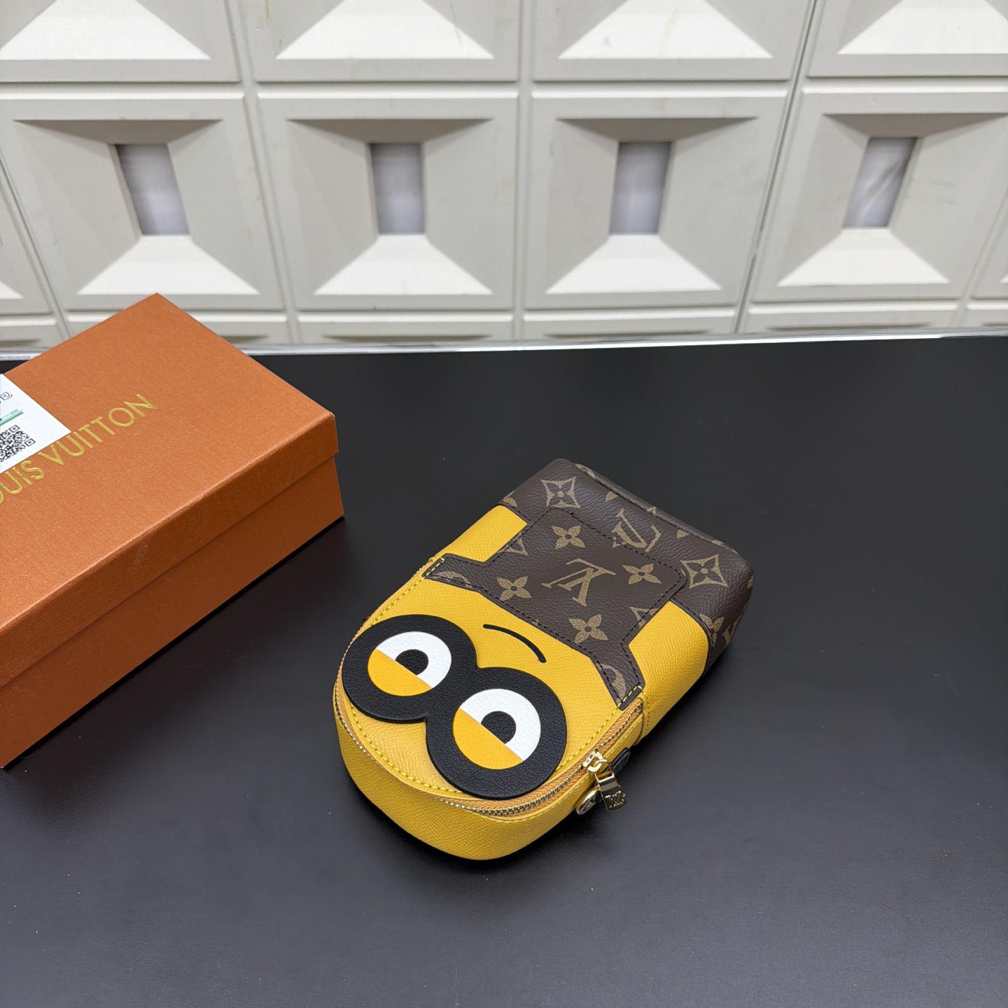 LV Minions Pendant Wallet Key Bag Earphone Bag