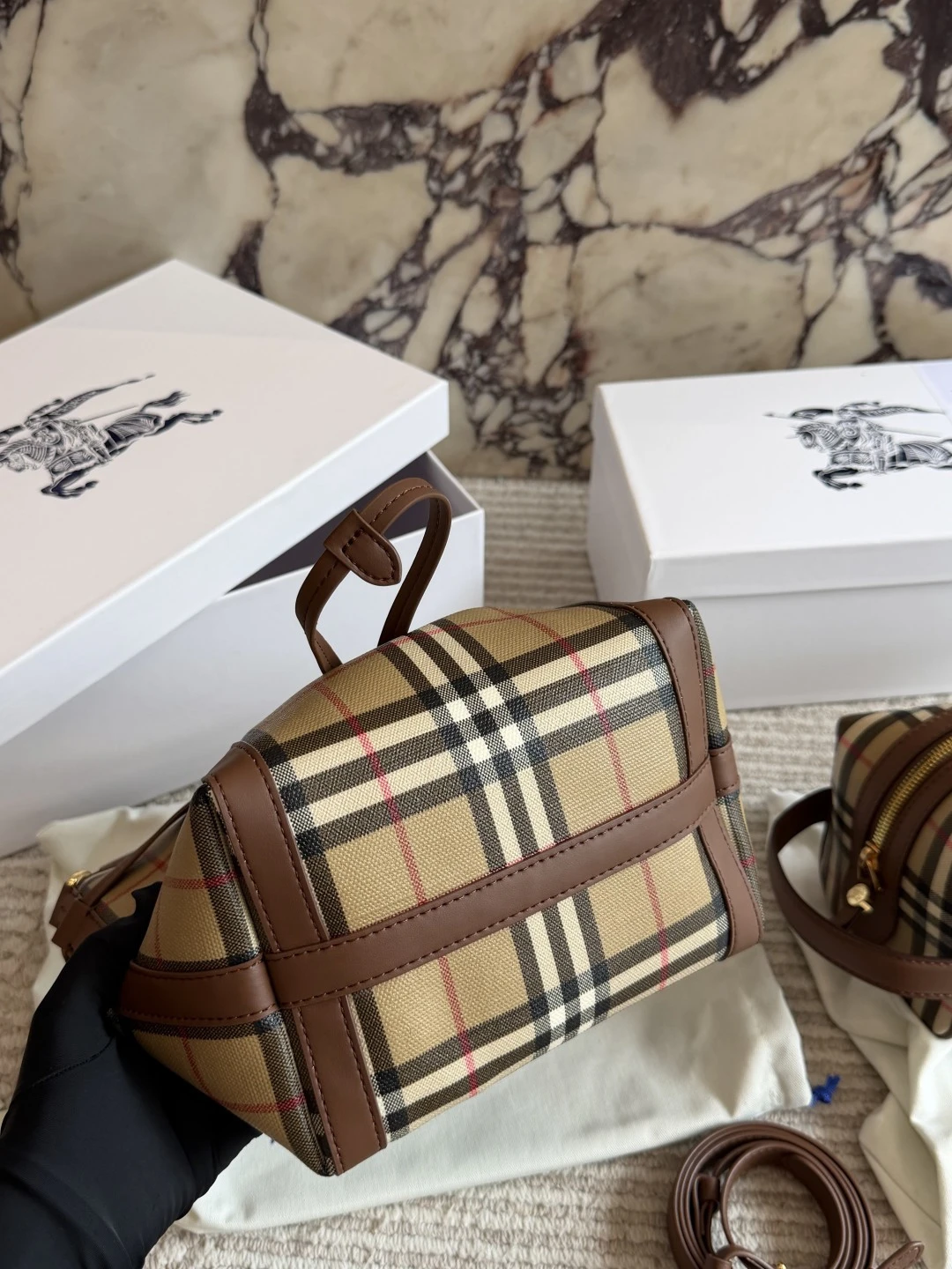 Burberry Check Bucket Bag