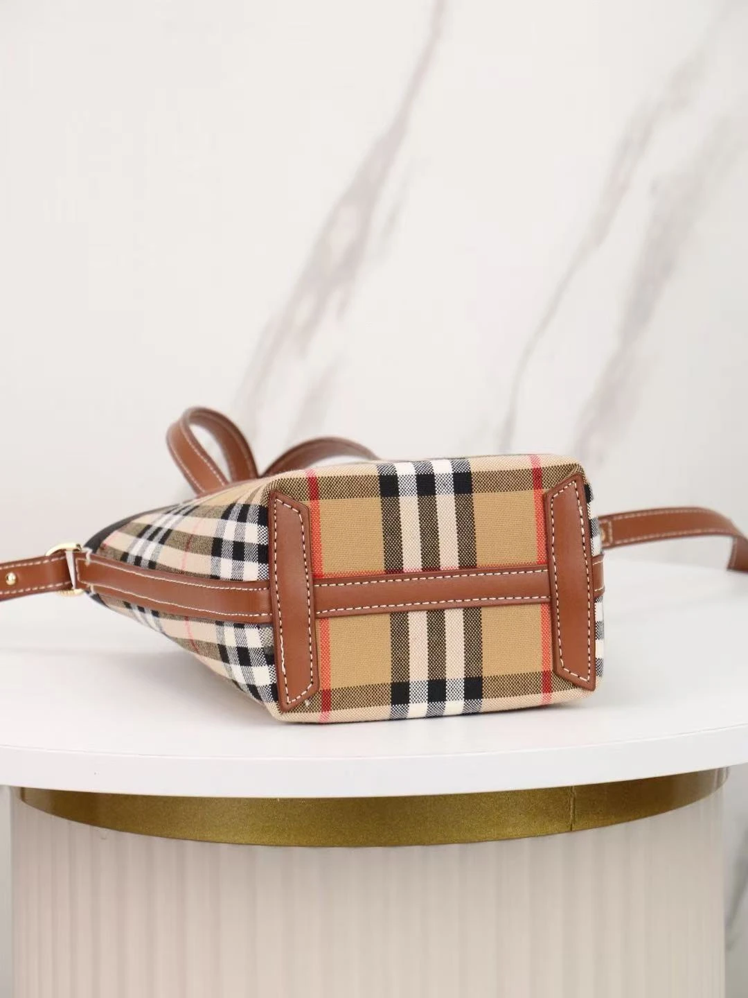 Burberry Cabbage Check Bucket Bag