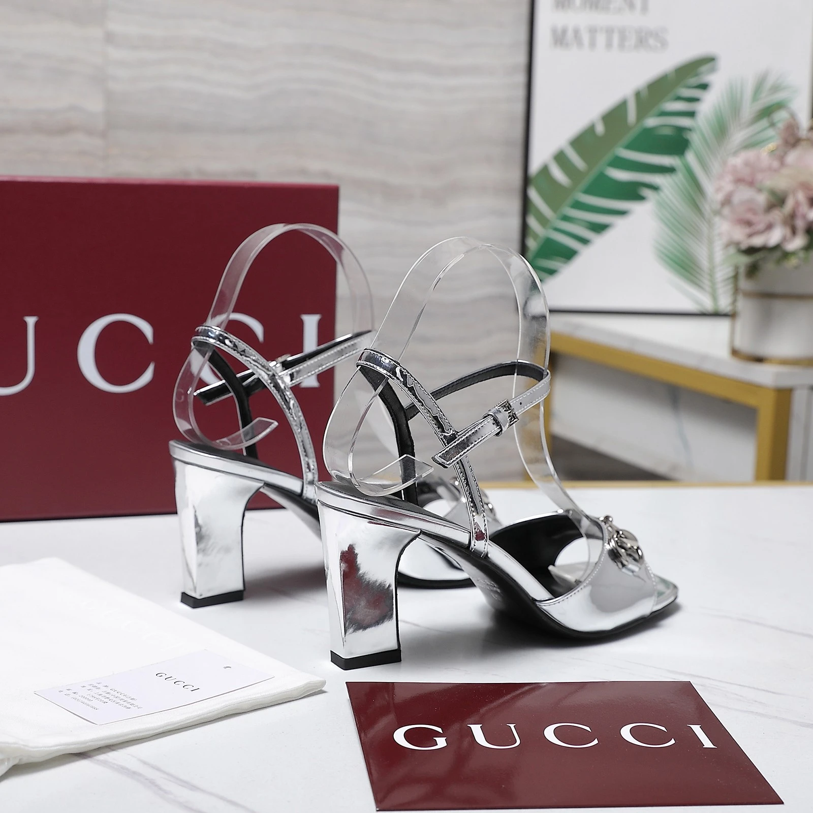 GUCCI New Spring Saddle-Strap Sandals