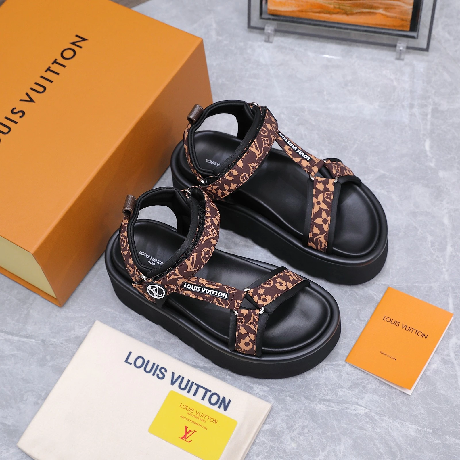 2026 Louis Vuitton × BIRKENSTOCK Collaboration Boston Beach Sandals