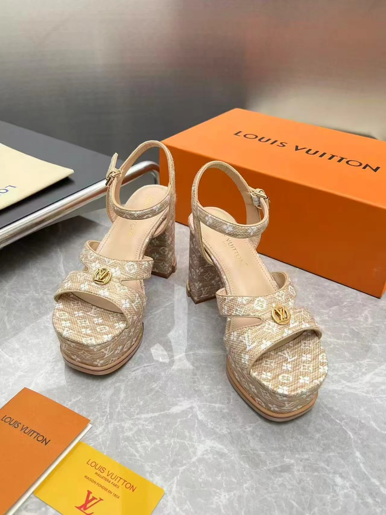 LV Platform Sandals